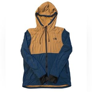 The North Face Mountain Full-Zip Sweatshirt. Size M. Blue and Tan